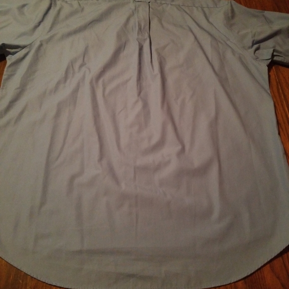 Izod Mens Size XXL Dress Shirt Blue Button Down Silky Poplin Long Sleeve - Picture 9 of 10